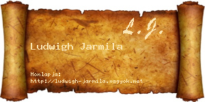 Ludwigh Jarmila névjegykártya